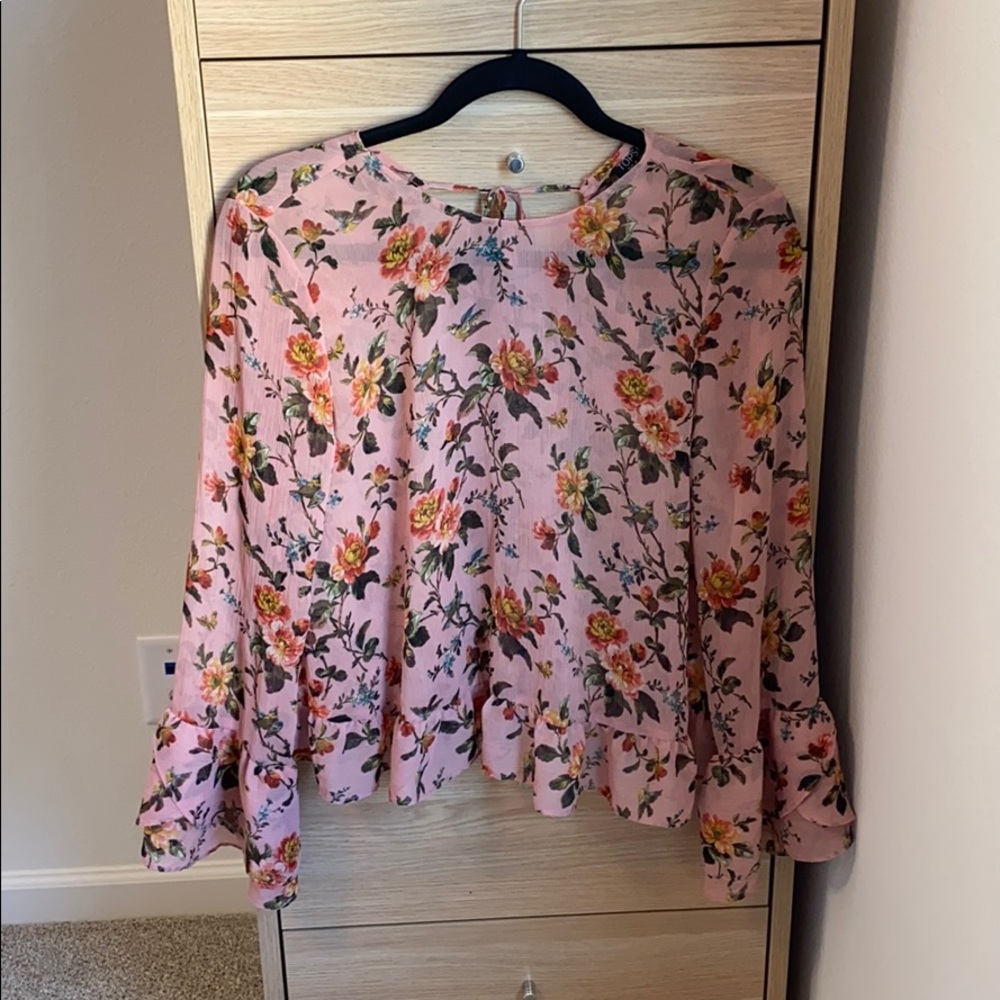 TOPSHOP floral blouse